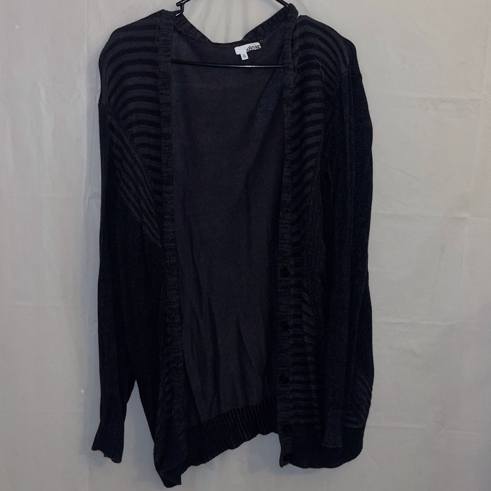 Abound  Black and Gray Striped Cardigan